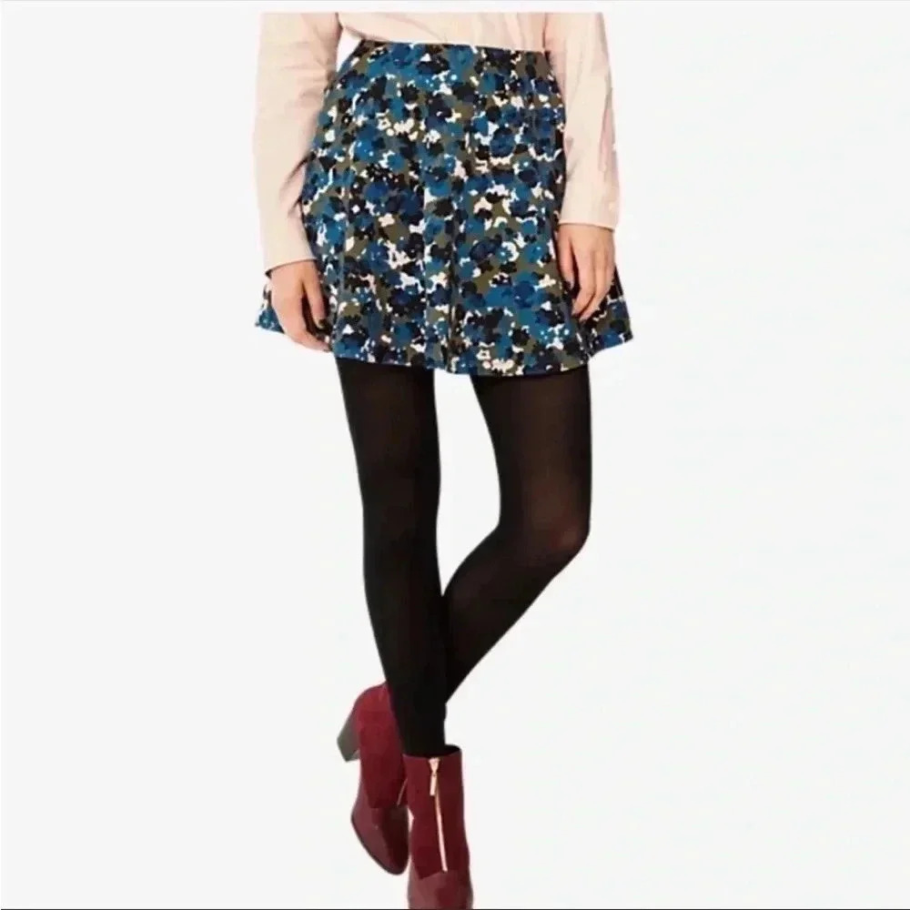Kate Spade Saturday Floral Camo Pattern Circle Mini Skirt, size 00